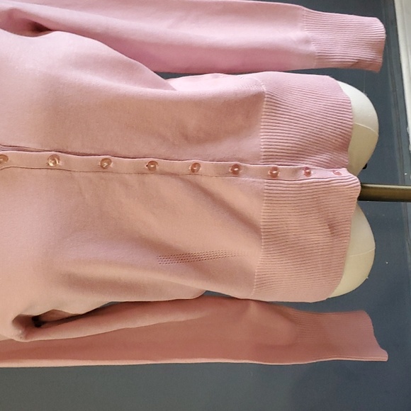 Tribal woman's pink buttondown cardigan sweater size M - Picture 3 of 13